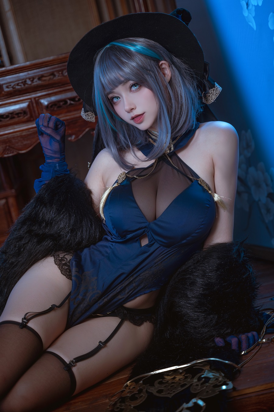 Seya狮砸-碧蓝航线-柴郡旗袍[12P] 小姐姐 预览3图