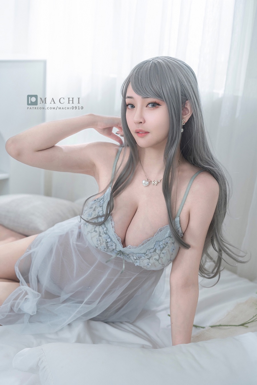 Machi馬吉-薄紗蕾絲睡裙[27P] 小姐姐 预览2图