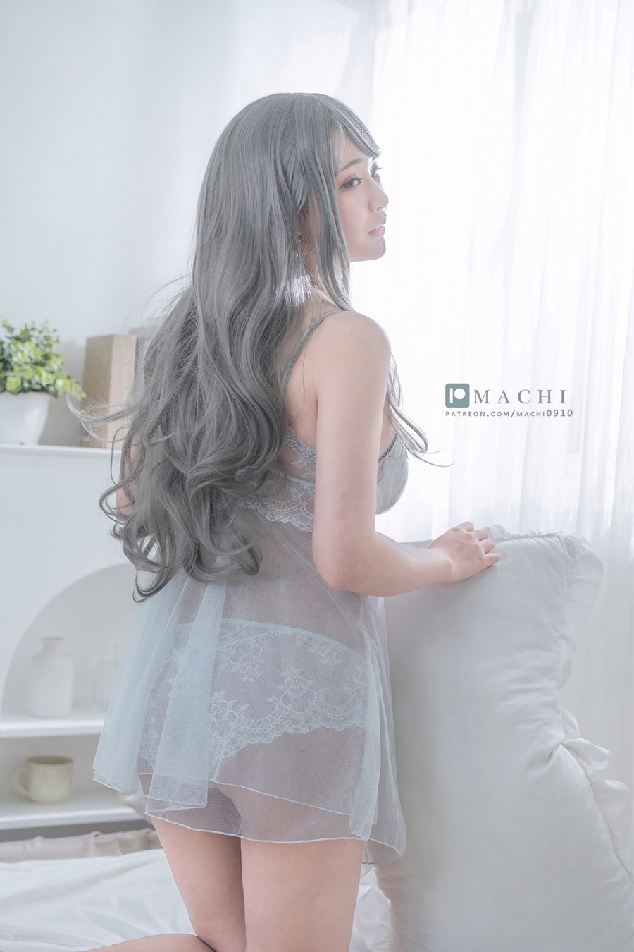 Machi馬吉-薄紗蕾絲睡裙[27P] 小姐姐 预览3图