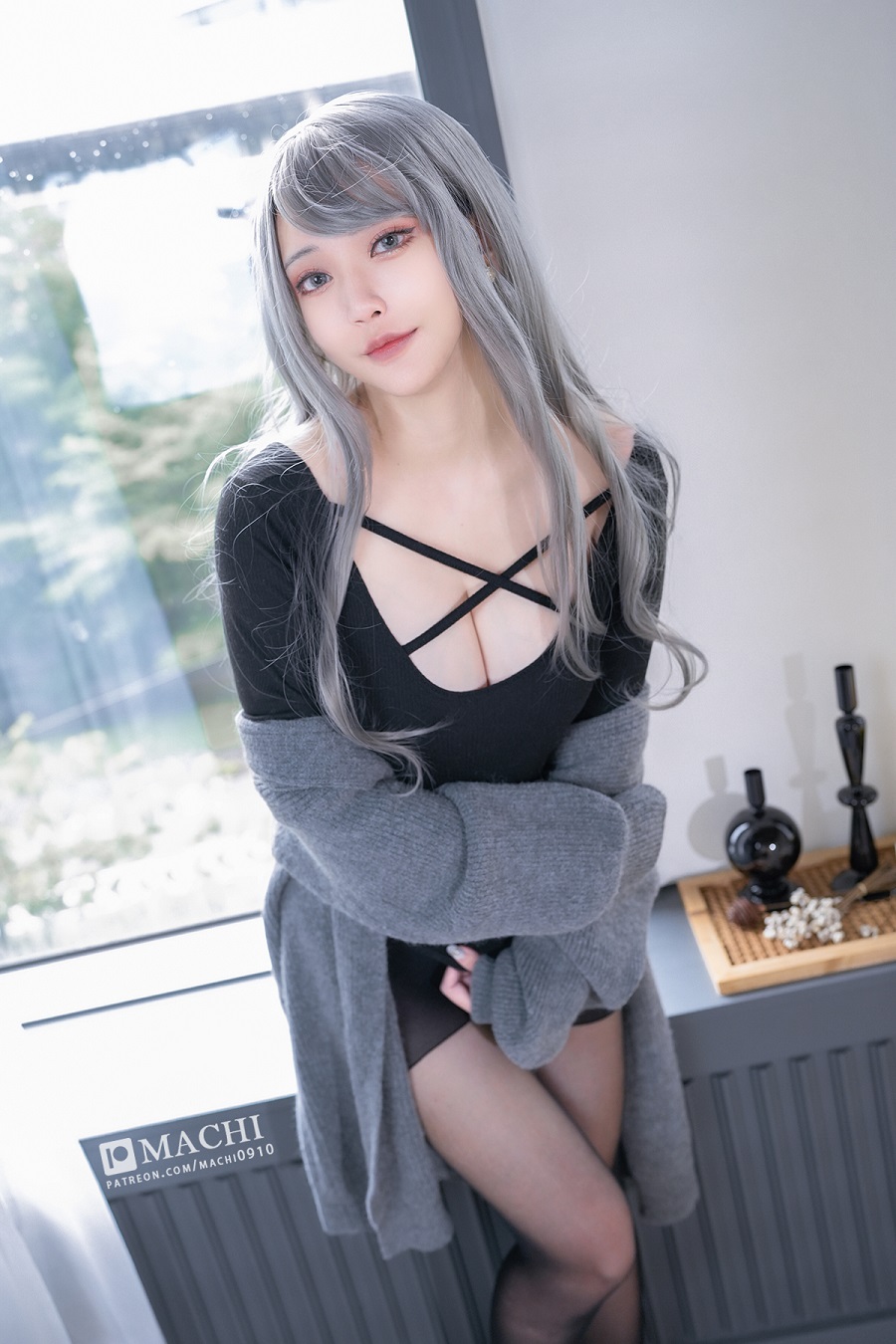 Machi馬吉-黑絲毛衣[29P] 小姐姐 预览1图
