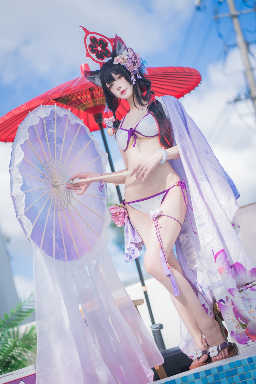 阿包也是兔娘-蔚蓝档案-狐坂若藻泳装[32P] 小姐姐 预览2图