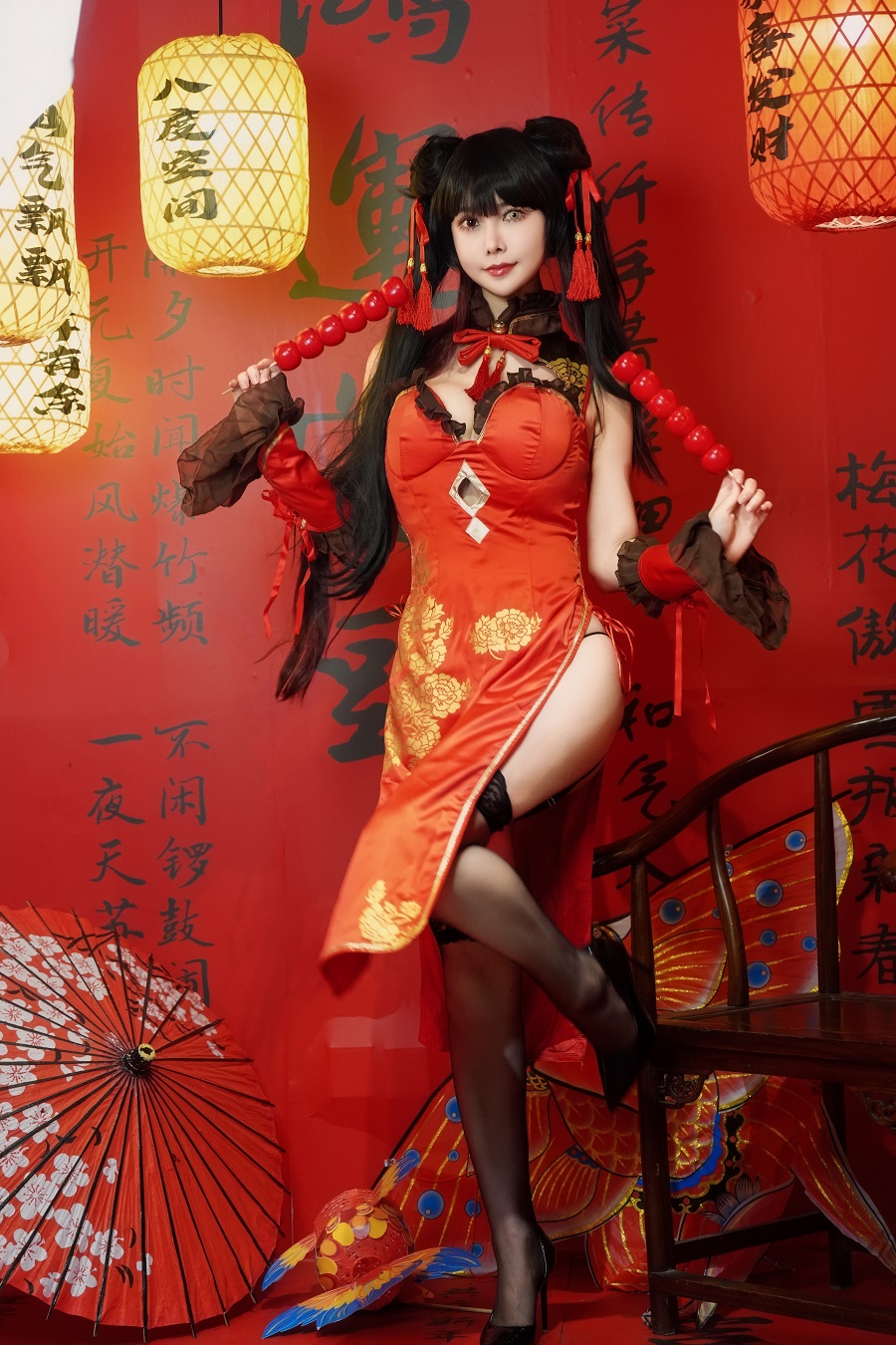 亚马逊鲶鱼-约会大作战-时崎狂三新春旗袍[25P+1V] 小姐姐 预览2图