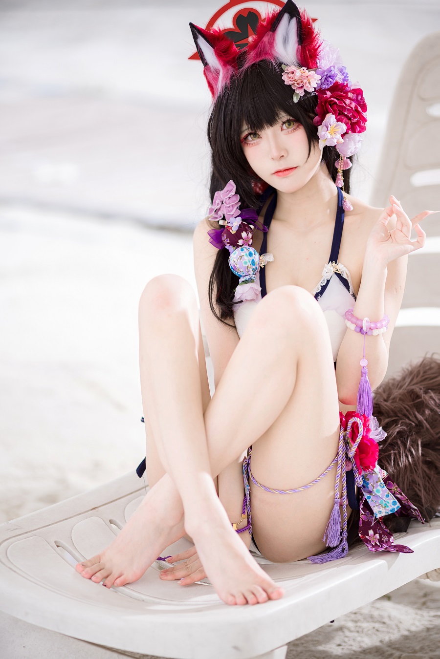 九柒喵-蔚蓝档案-狐坂若藻泳装[23P] 小姐姐 预览3图