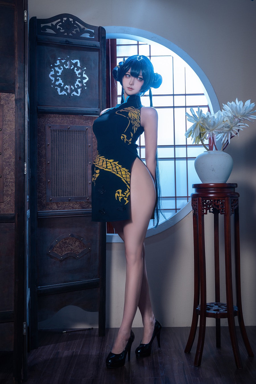 Seya狮砸-蔚蓝档案-妃咲旗袍[12P] 小姐姐 预览3图