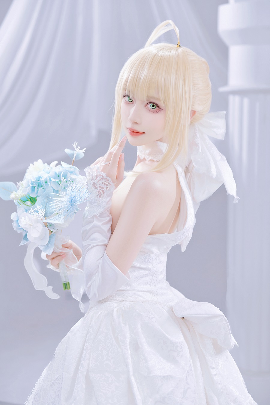 Shika小鹿鹿-FGO-Saber花嫁[22P] 小姐姐 预览1图