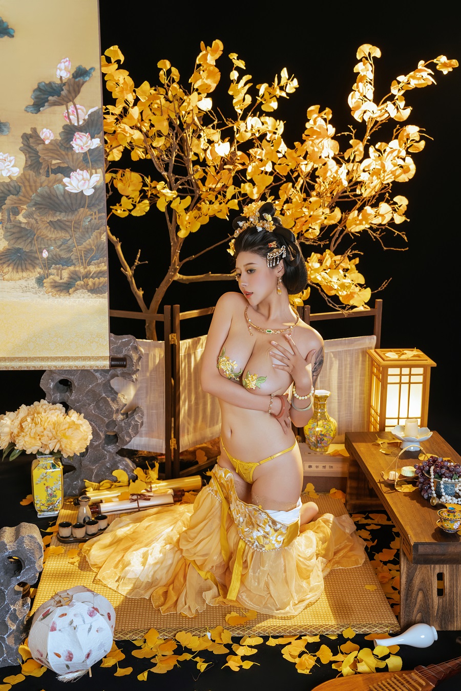 奈汐酱nice-金笺寄月[90P] 小姐姐 预览3图