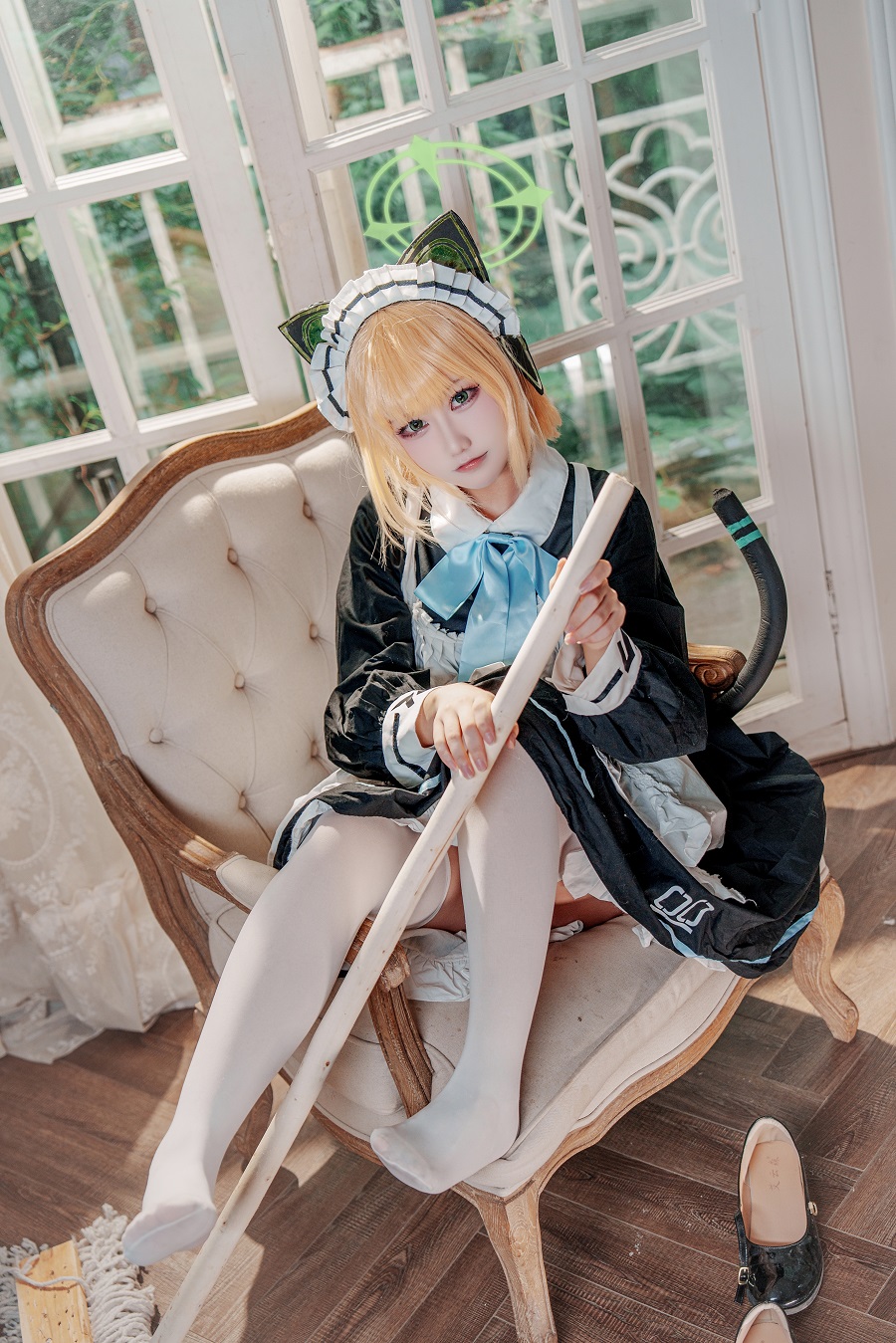 lunananya-蔚蓝档案-才羽绿女仆装[28P] 小姐姐 预览3图