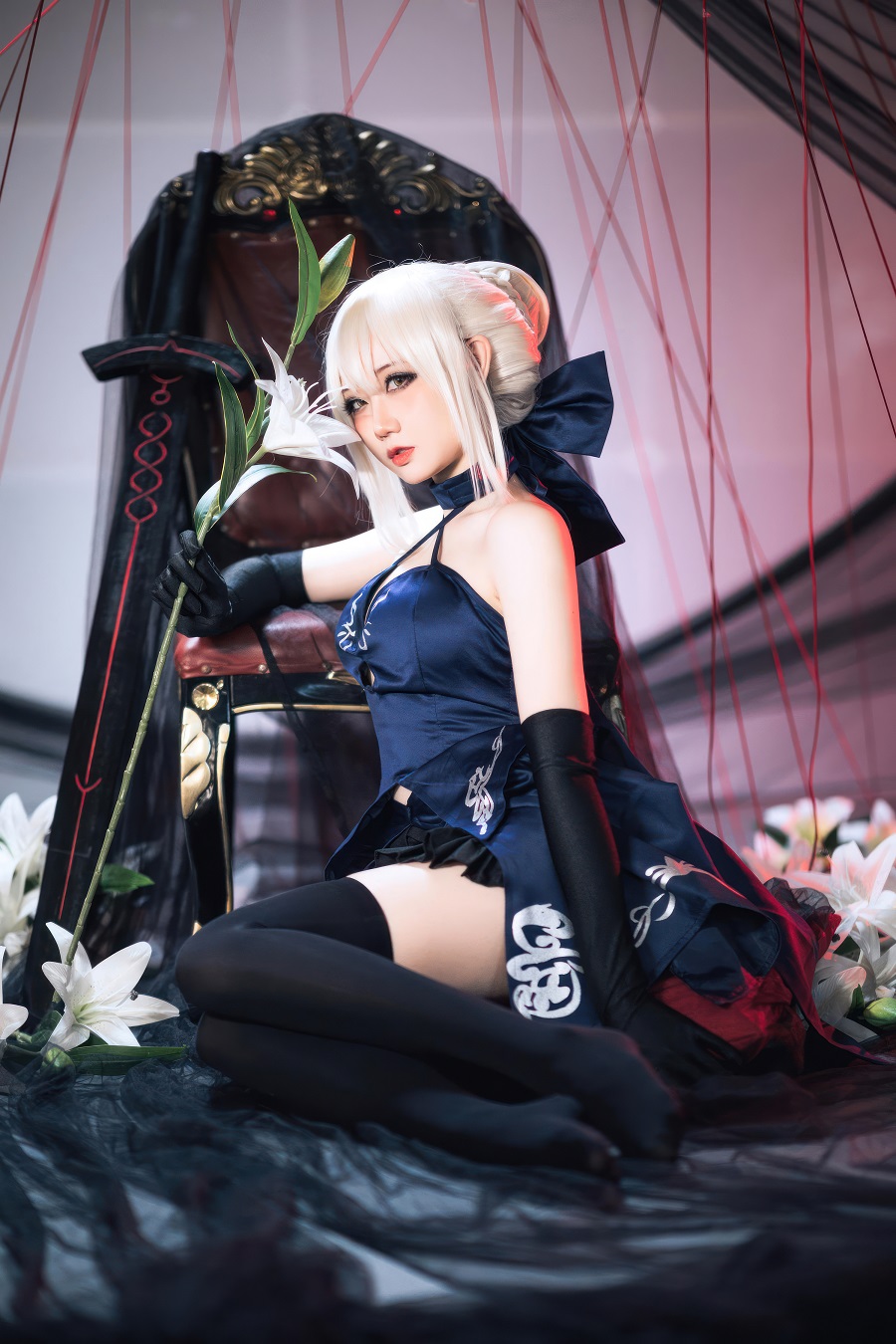 焖焖碳-FGO-黑Saber三破礼服[30P] 小姐姐 预览3图