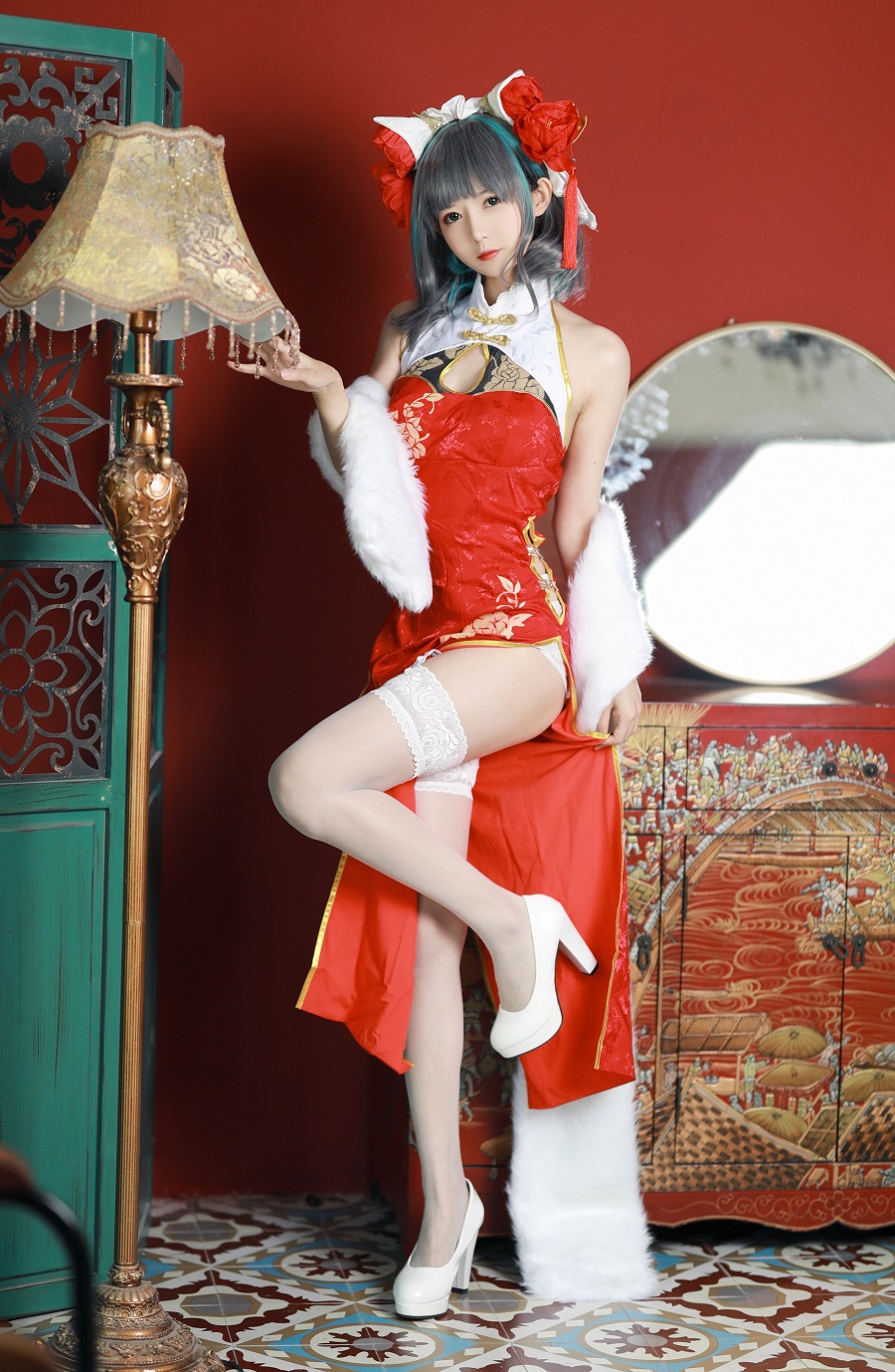 51酱-碧蓝航线-柴郡新春旗袍[12P] 小姐姐 预览2图